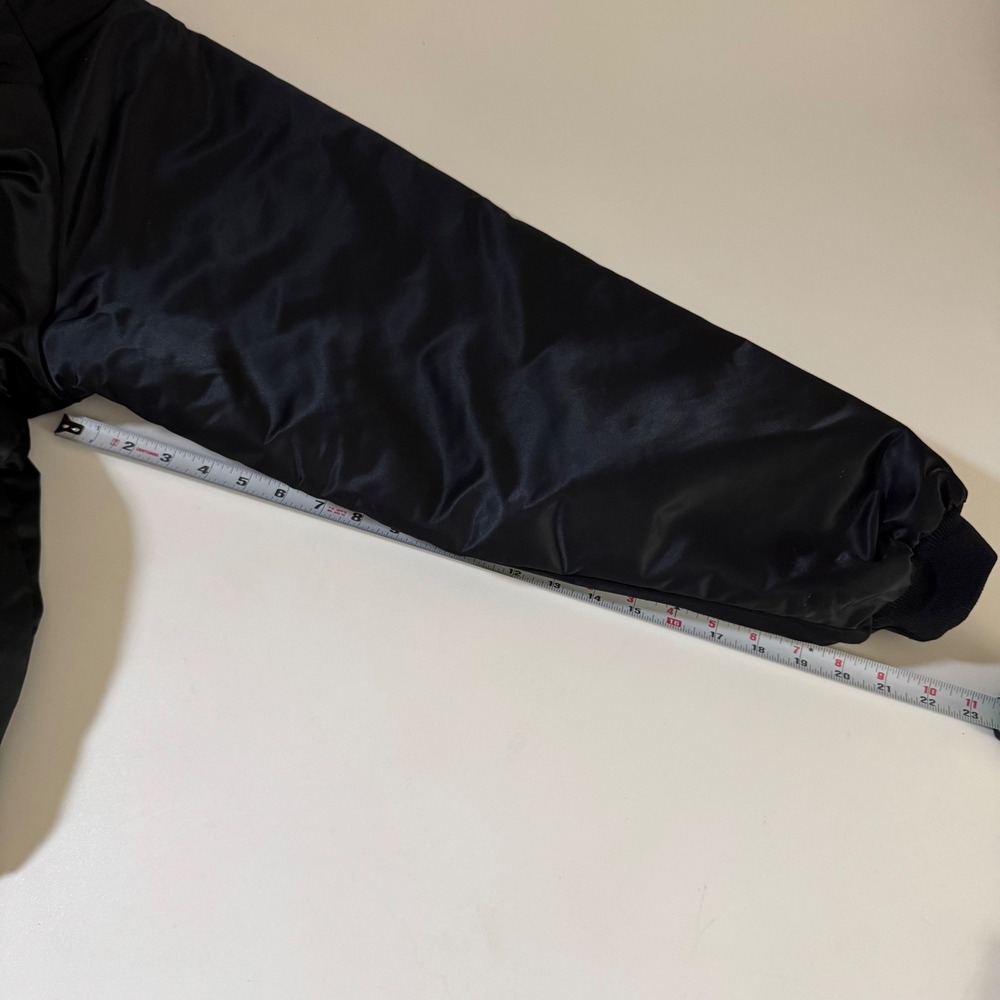 Vintage Hartwell Lady Oly Hoopster Black Satin Bomber Jacket XL Made in USA 770 - Picture 13 of 14